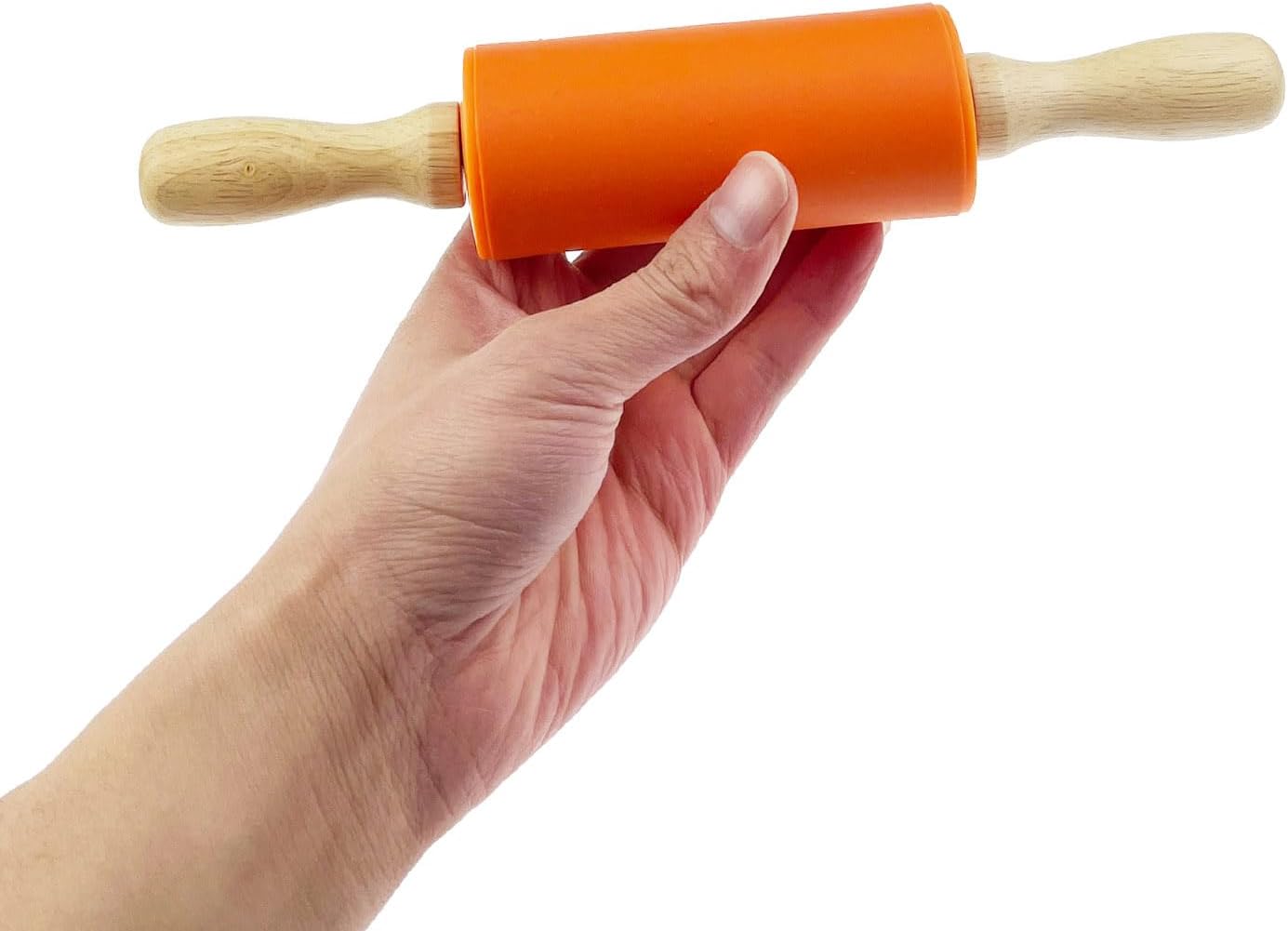 4 Pack Mini Small Rolling Pin 9 Inch Kids Rolling Pin Wooden Handle for Home Kitchen