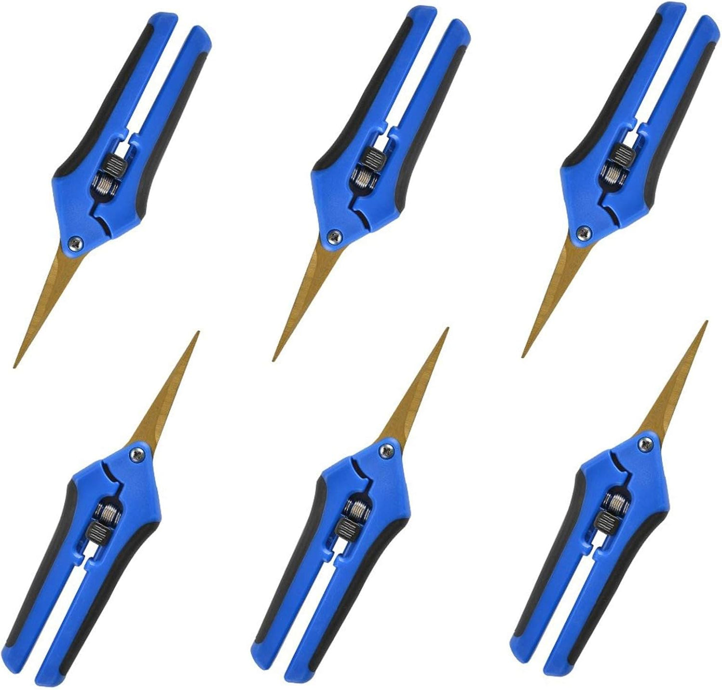 GROWNEER 3 Packs 6.5 Inch Pruning Shears Gardening Hand Pruning Snips Gardening Scissors with Straight Stainless Steel Precision Blades