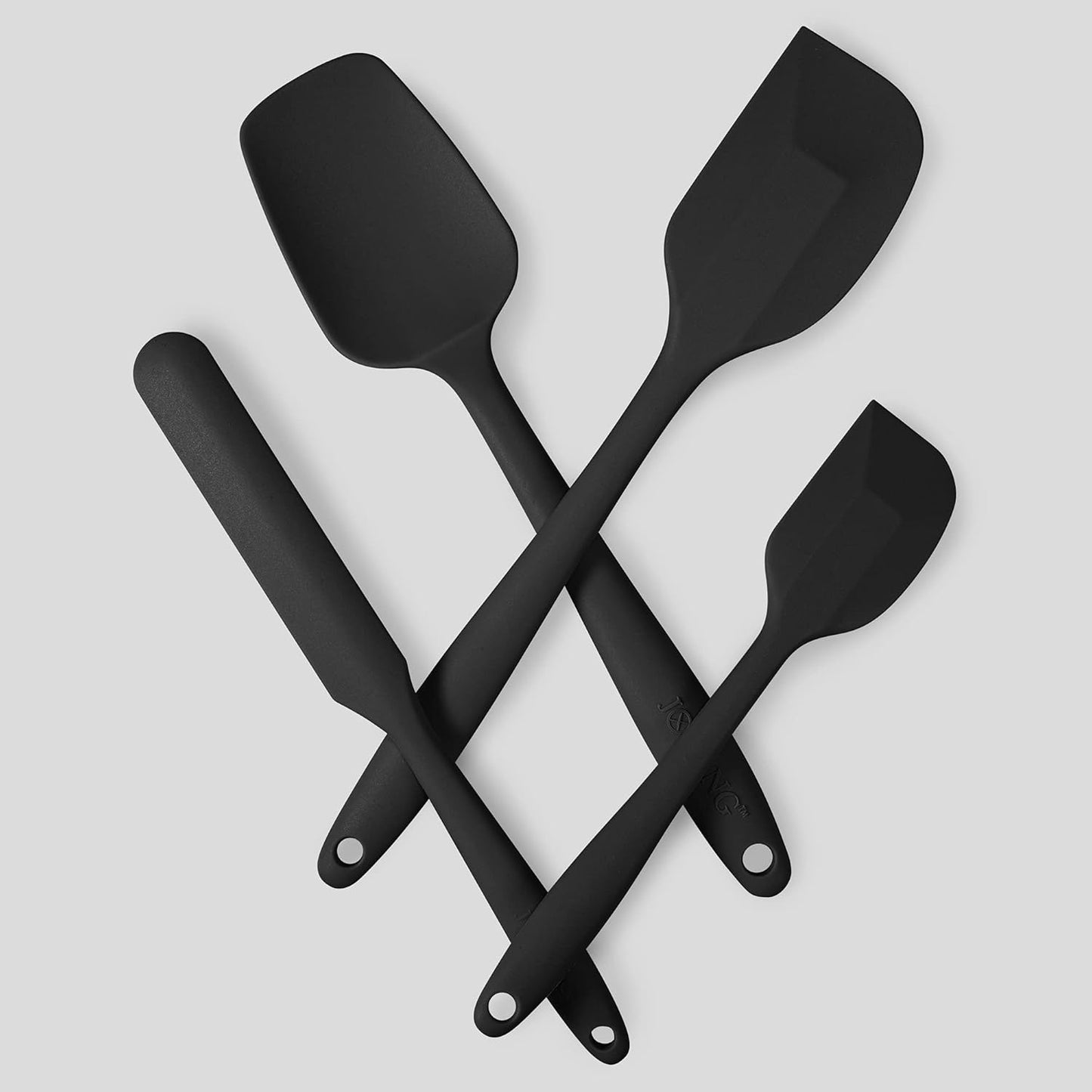 4 Piece Silicone Spatula Set, Flexible Heat Resistant Non-scratch Baking Cooking Rubber Spatulas with Stainless Steel Core, Orange