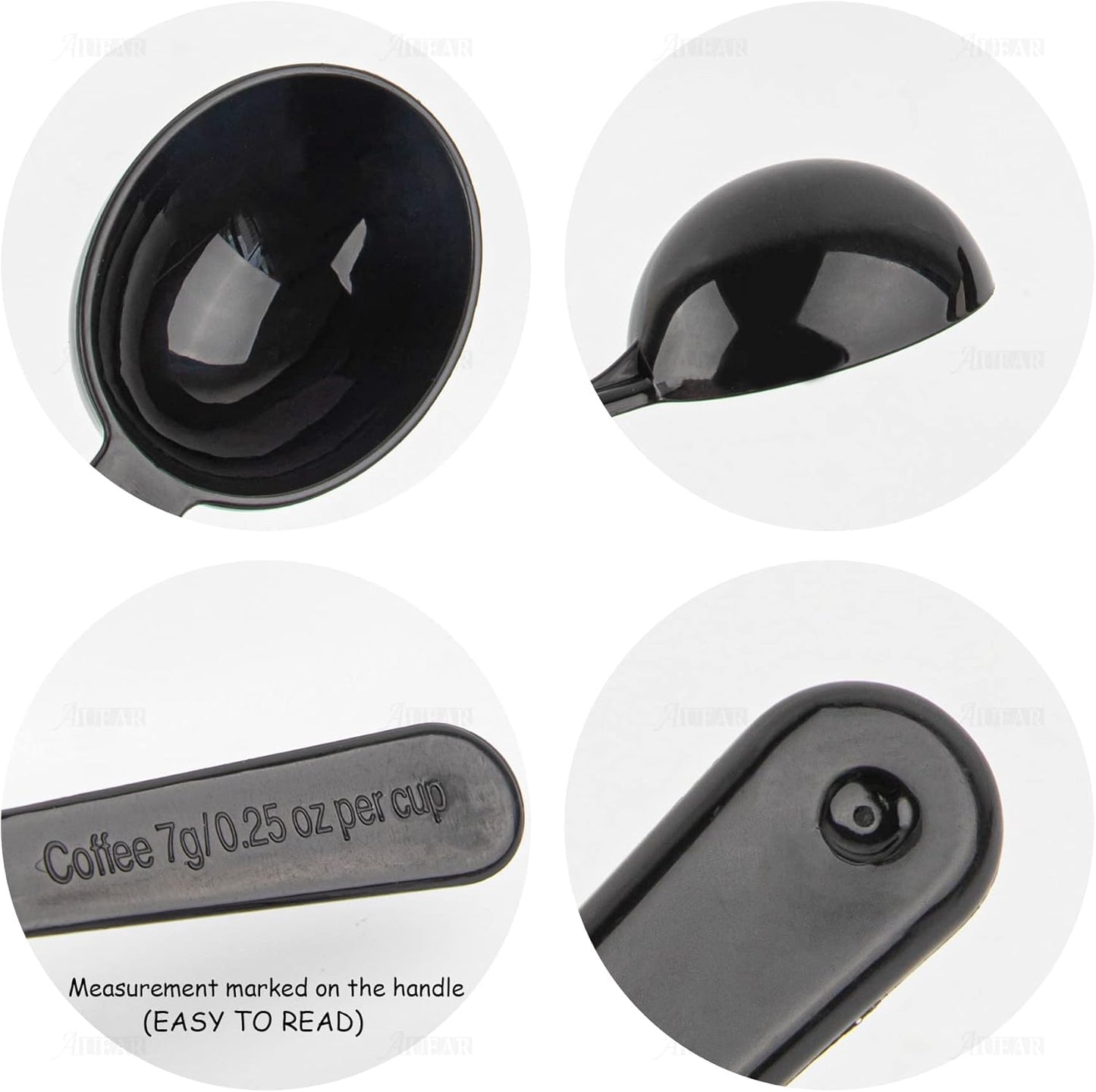 AUEAR, 5 Pack Tablespoon Coffee Scoop Plastic Measuring for Milk Powder Fruit Seed Spices