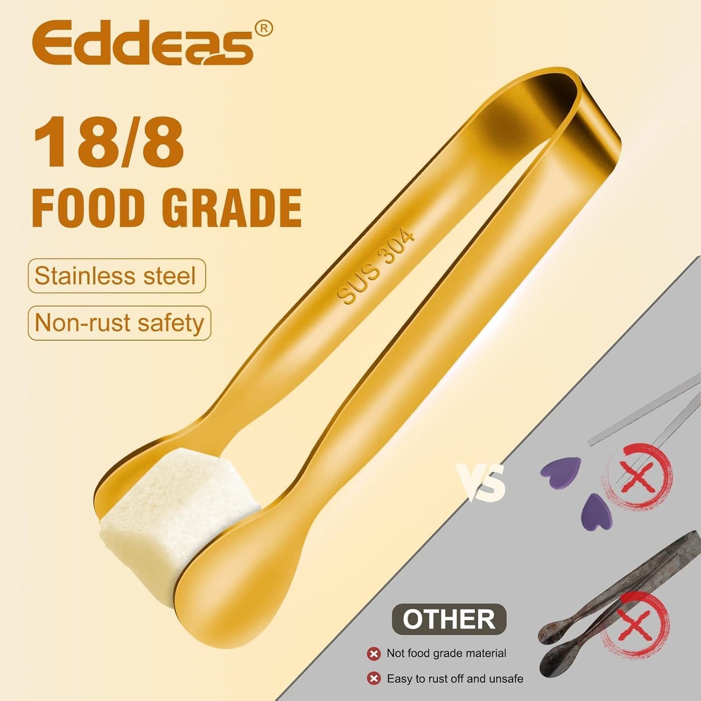 Tongs For Cooking - Heat Resistant 600 Degrees Stainless Steel Kitchen Tong,Heavy Duty Metal Locking Tongs - Perfect for Food,Salad and BBQ set of 3 (7",9" and 12") Dishwasher