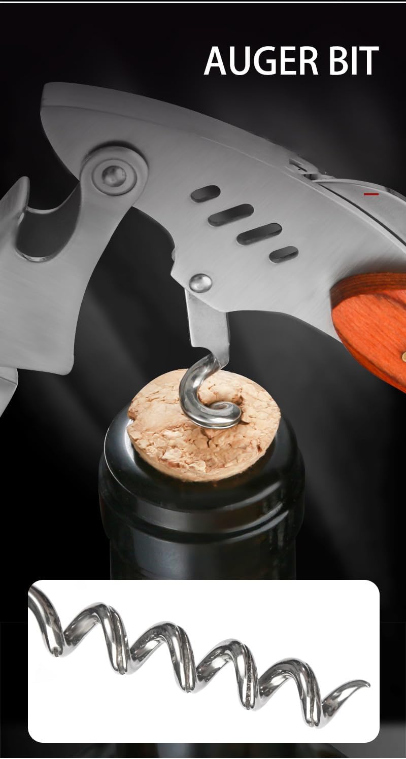 Unique Fish Corkscrew, Professional Waiters Corkscrew Wine Key Bottle Opener,Manual Wine Key for Servers, Waiters, Bartenders and Home Use
