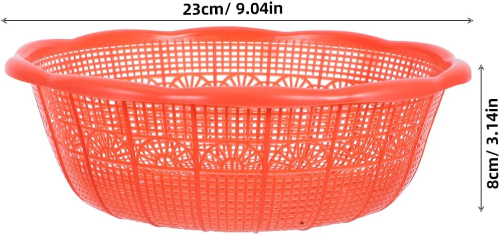 MAGICLULU 10-Pack Plastic Drain Basket 9.05-Inch Multi-Functional Kitchen Colander for Rice Washing and Vegetable Straining with Comfortable Grip