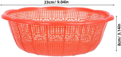 MAGICLULU 10-Pack Plastic Drain Basket 9.05-Inch Multi-Functional Kitchen Colander for Rice Washing and Vegetable Straining with Comfortable Grip