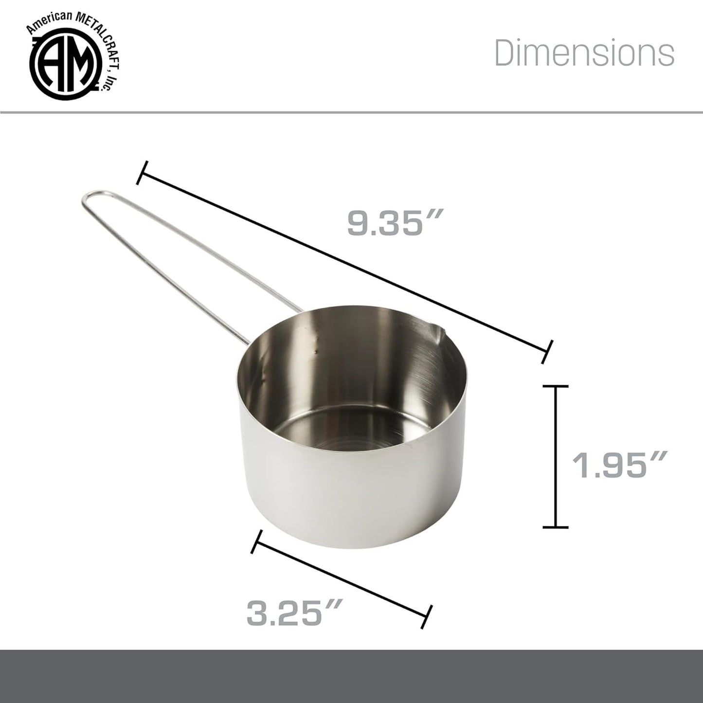 American METALCRAFT, Inc. American Metalcraft MCL125 Stainless Steel Measuring Cup, 1 1/4-Cup