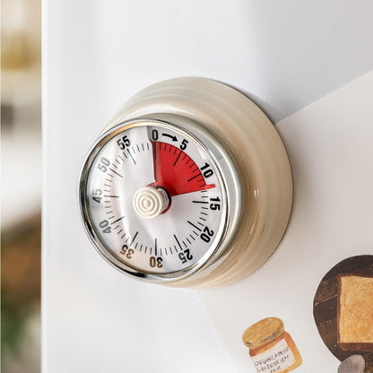 Kitchen Timer, Magnetic Visual Countdown Timer with Loud 72dB Alarm Mechanical Analog Dial for Cooking Baking Home Gym Office