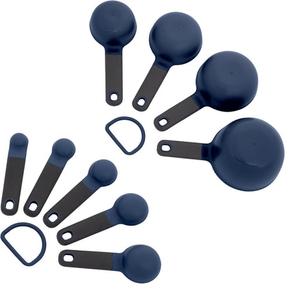 KitchenAid Universal Easy To Read Measuring Cup and Spoon Set with Soft Grip Handle for Maximum Control, Hang Hole and Nesting For Easy Storage, Dishwasher Safe, 9 Piece, Pistachio