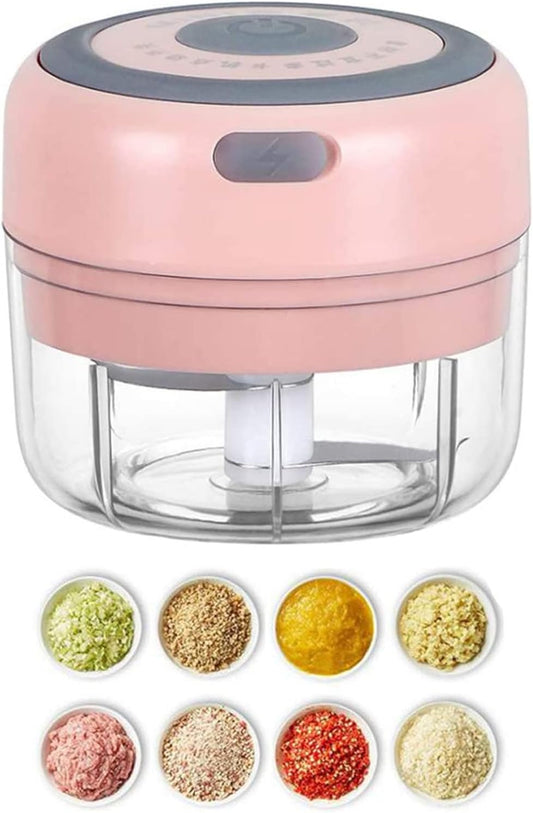 Electric Mini Garlic Chopper, 100ML Food Chopper Garlic Mincer USB, Portable Small Food Processor for Vegetables