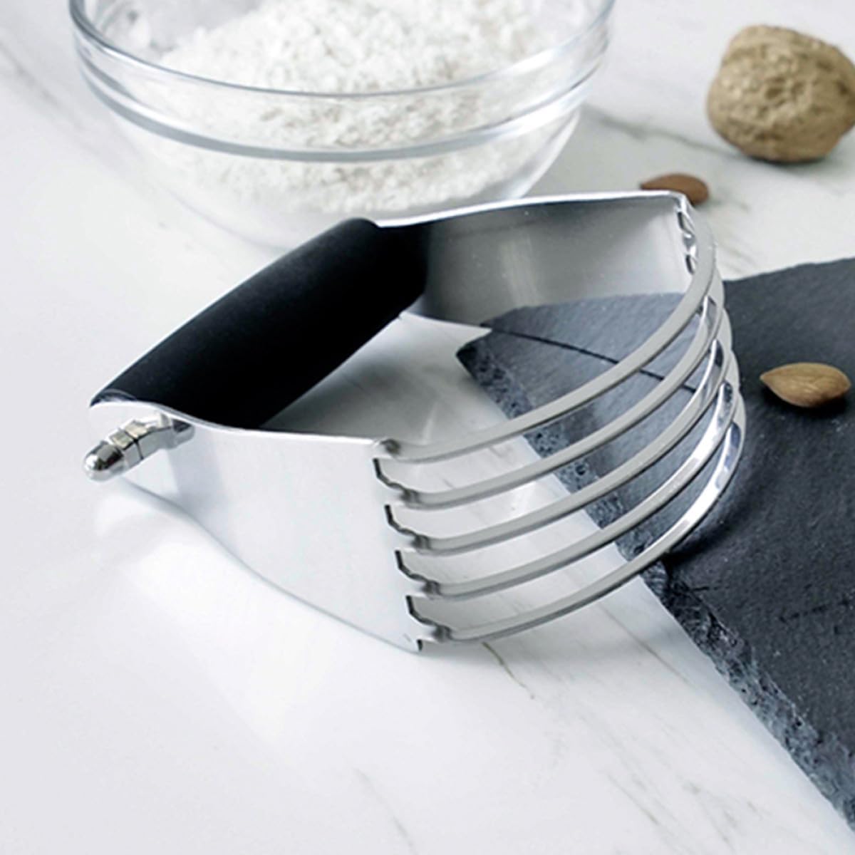Gadpiparty Stainless Steel Dough Pastry Cutter and Blender Heavy Duty Baking Tool for Smooth Dough Mixing and Pastry Preparation