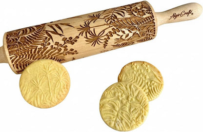 Embossing Rolling Pin SHELLS. Dough and Clay Roller for Embossed Cookies and Pottery. Cookie and Ceramic Stamp. Backing Gifts for Women by Algis Crafts