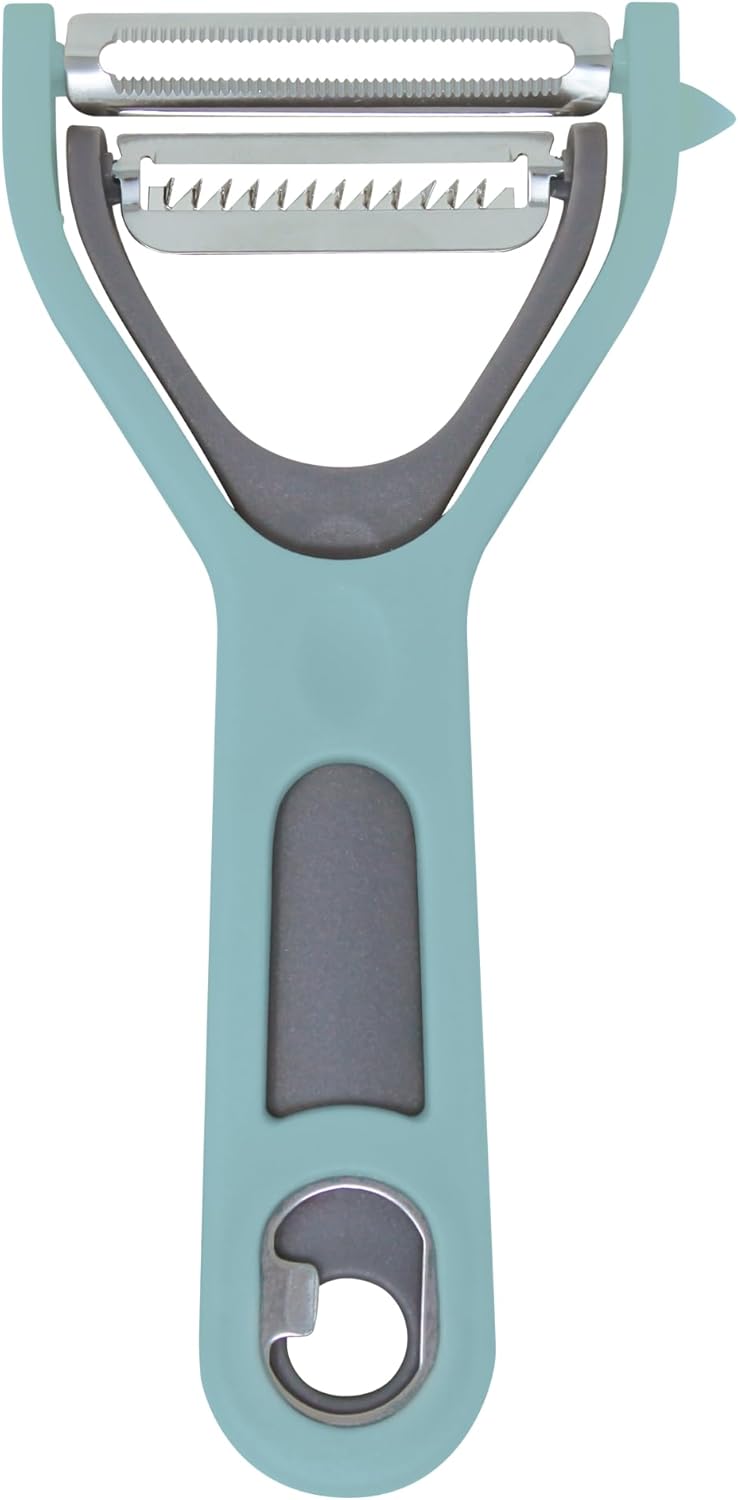 Swivel Vegetable Peeler with Built-in Eye Remover – Stainless Steel Blade with Comfortable Handle, Fruit and Vegetable Slicer, Potato and Carrot Cutter – Kitchen Tools & Accessories – Blue