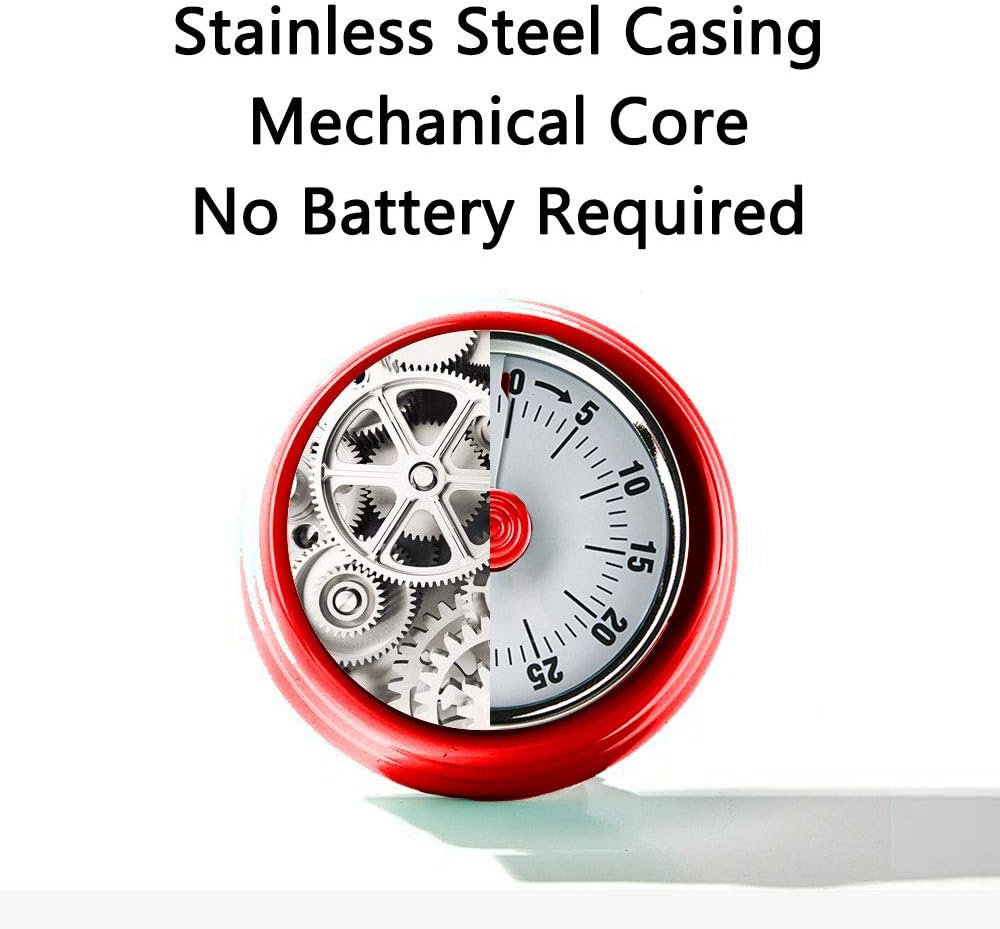 Kitchen Timer, Kitchen Countdown Cooking Reminder No Battery Required Magnetic Time Management Timer, Xmas Gift, Green