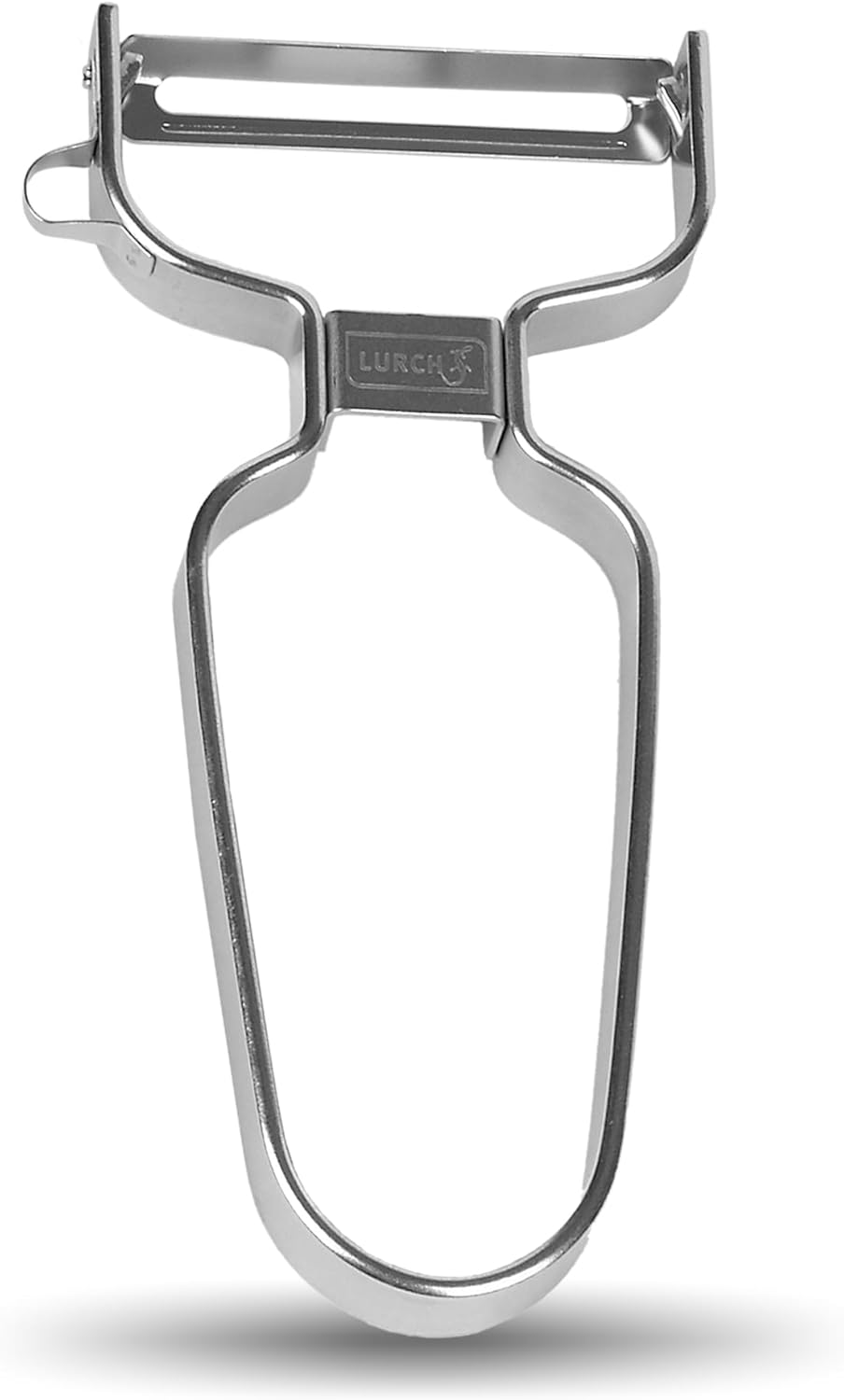 Lurch Germany Universal Ultra Sharp Stainless Steel Vegetable Swivel Peeler for for Potatoes, All Fruits & Veggies | Non-Slip Comfortable Handle | 5.1 x 2.3 Inches / 13 cm x 6 cm - Black