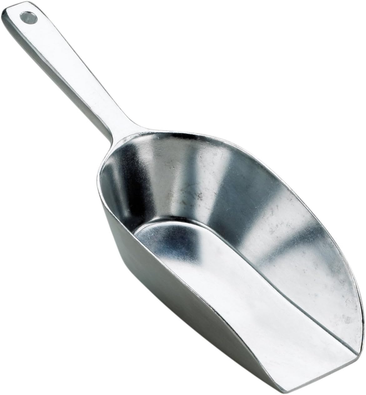 HIC Kitchen Flat Bottom Food Utility Scoop, 7.5-Inch, 185-Millimeter, Set of 2, Commercial-Grade Anodized Cast Aluminum