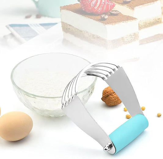 Dough Blender, Top Professional Pastry Cutter with Heavy Duty Stainless Steel Blades, Medium Size