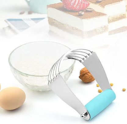 Dough Blender, Top Professional Pastry Cutter with Heavy Duty Stainless Steel Blades, Medium Size