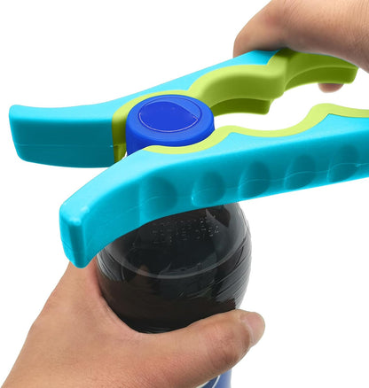 Otstar Jar Opener Bottle Opener and Can Opener for Weak hands, Seniors with Arthritis and Anyone with Low Strength, Mutil Jar Opener Get Lids Off Easily (Blue and Grey)