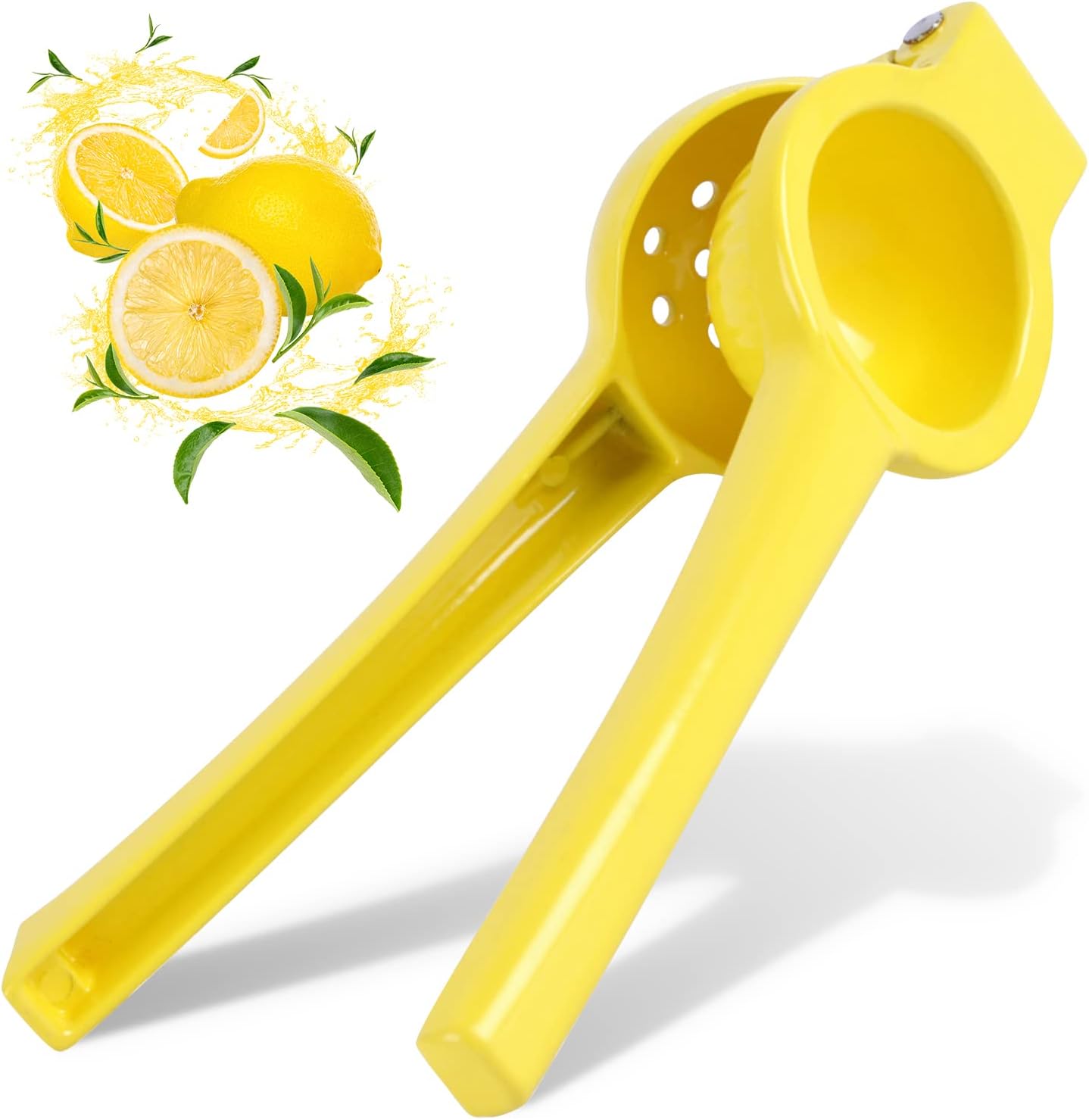 Alpine Cuisine Orange Squeezer with hook - Handheld Aluminum Citrus Juicer, Manual Citrus Juicer press, Orange & Lemon Press - Kitchen Tools and Gadgets for Making Fresh Juice - 9.1 x 3.5 Inches