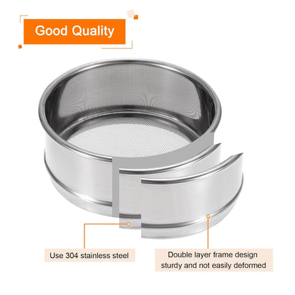 PATIKIL 150 Mesh Lab Sieve, 4" Diameter Test Sieve 304 Stainless Steel Wire Cloth (0.1mm) for Industrial Laboratory