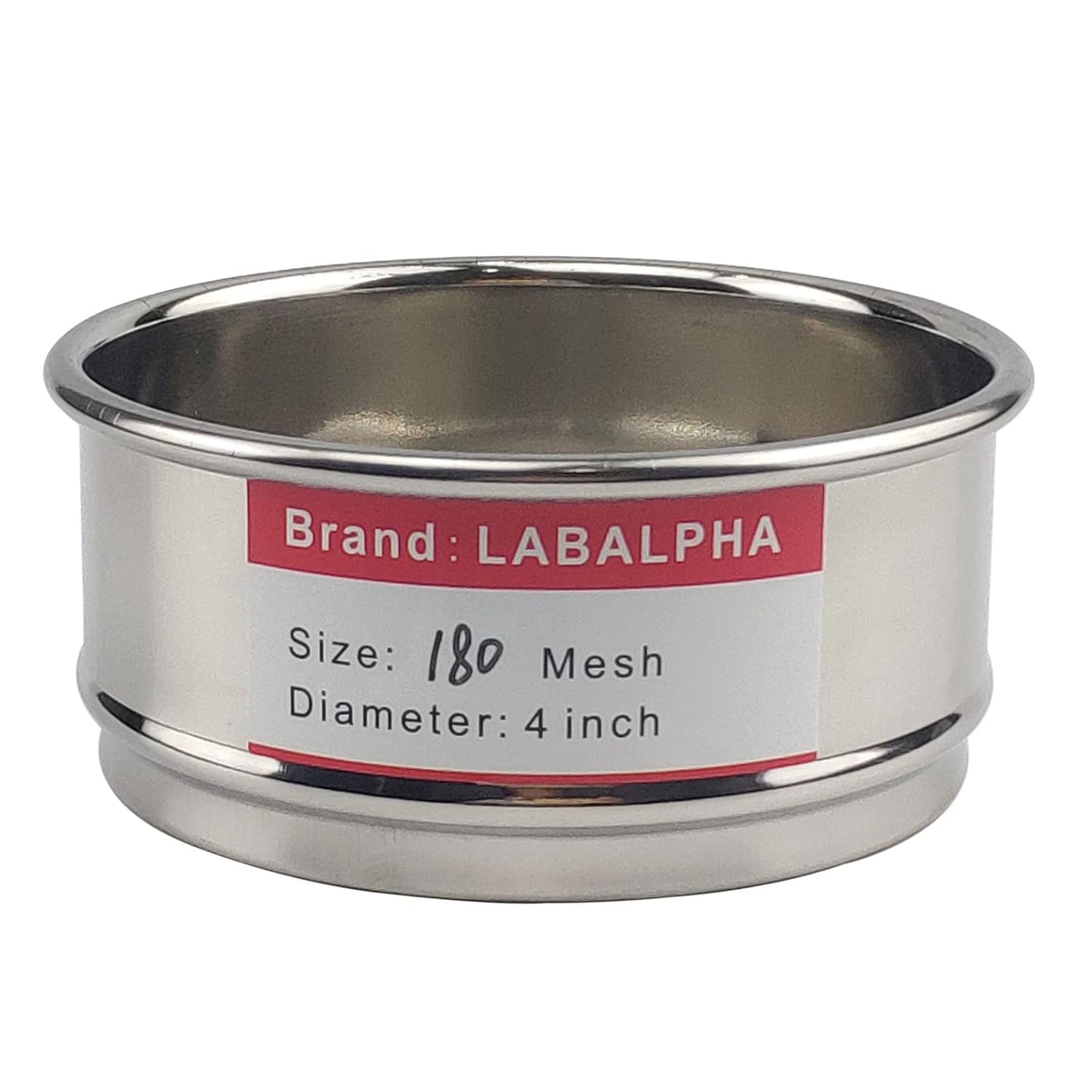 LABALPHA 70 Mesh Lab Sieves, Test Sieve #70 Mesh, 4'' Diameter, 304 Stainless Steel Wire Cloth (0.22mm)