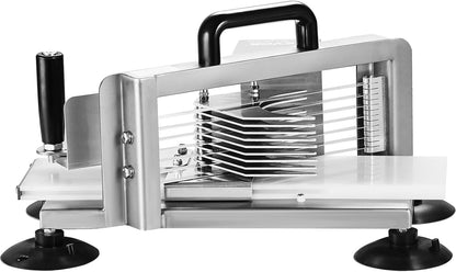 Happybuy Commercial Tomato Slicer, 3/16 inch Cutter, Stainless Steel, Manual with Non-slip Feet, for Various Veggies & Fruits