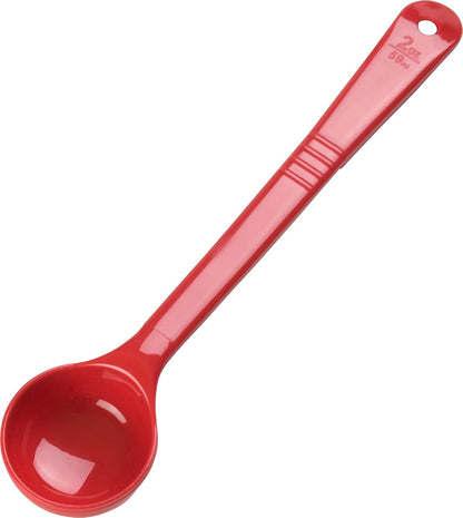Carlisle FoodService Products 399214 Solid Long Handle Portion Control Spoon, 8 oz, Blue