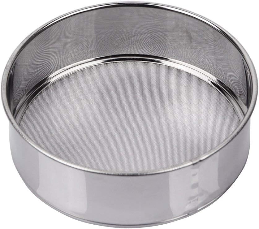 Flour Sifter for Baking - Stainless Steel 40 Mesh Small Tamis 6inch Round Sifter,Mini Fine Mesh Flour Sieve(6 Inch, 40m Mesh)