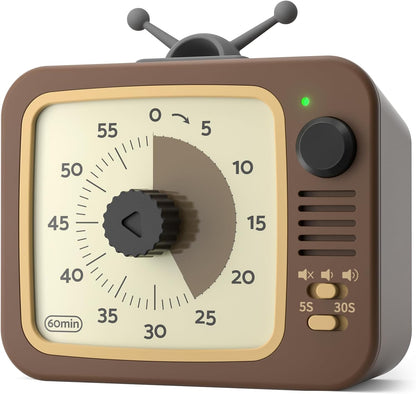 LIORQUE Visual Timer for Kids with Pause Function, 60-Minute Countdown Timers for Classroom Office Kitchen with Silent Operation, Kids Timer for Teaching