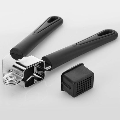 Westmark Germany Multipurpose Garlic Press with Olive Pitter, Nutcracker and Fish Scaler (Grey)