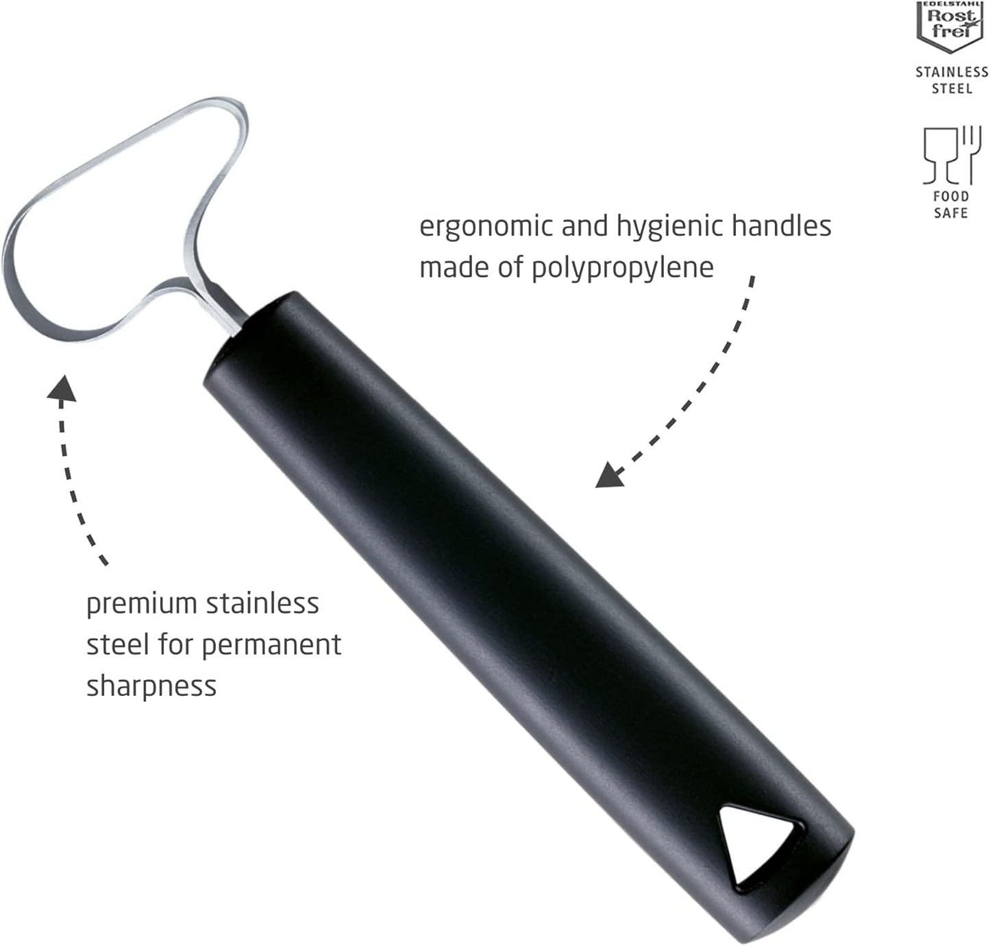 triangle Fruit and Vegetable Corer - Ultra-Sharp Stainless Steel with Two Cutting Widths - Removes Cores & Seeds - Dishwasher Safe