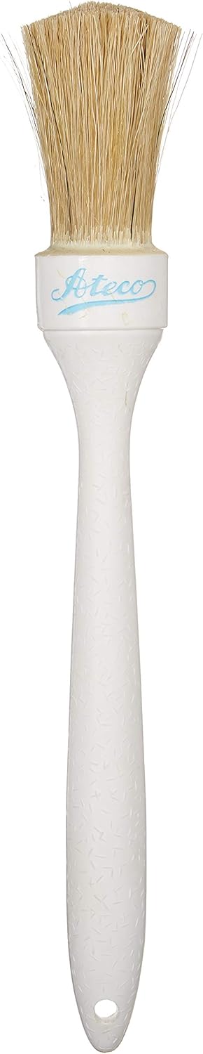 Ateco Pastry Brush, 2-Inch Wide Head with Natural White Boar Bristles & Molded Plastic Handle
