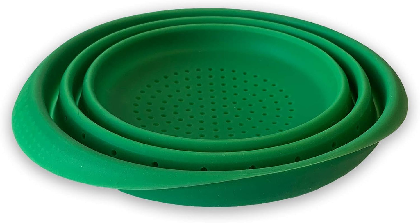 Better Houseware 4-Quart Silicone Collapsible Colander - Green