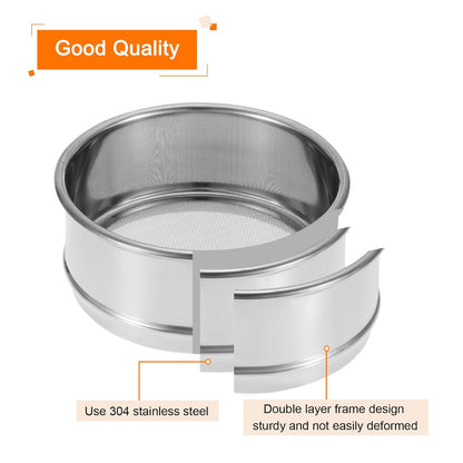PATIKIL 150 Mesh Lab Sieve, 4" Diameter Test Sieve 304 Stainless Steel Wire Cloth (0.1mm) for Industrial Laboratory