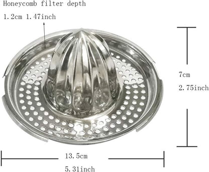 Stainless Steel Lemon Squeezer,Juicer with Bowl Container for Oranges Lemons Fruit Home Made Juice in Kitchen