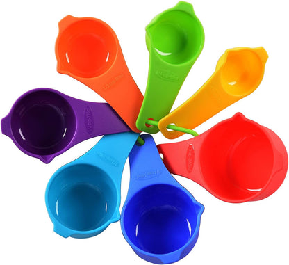 DOTINGHUX Plastic Measuring Spoons 8-Piece,Assorted Colors