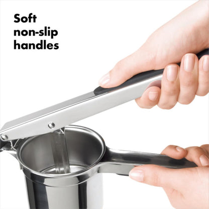 OXO Good Grips Stainless Steel Potato Ricer and OXO Good Grips Large Salad Spinner - 6.22 Qt., White