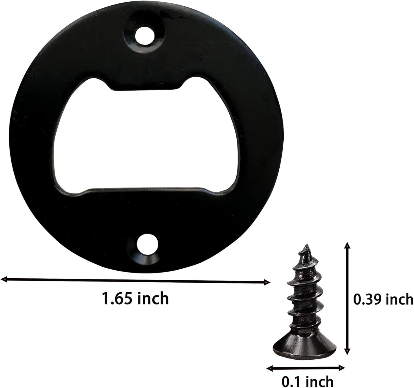 Bottle Opener Insert - 20 Sets Stainless Steel Inserts Kit with Screws Screwdriver for DIY Resin Mould Kit Hardware Parts Supply（black)