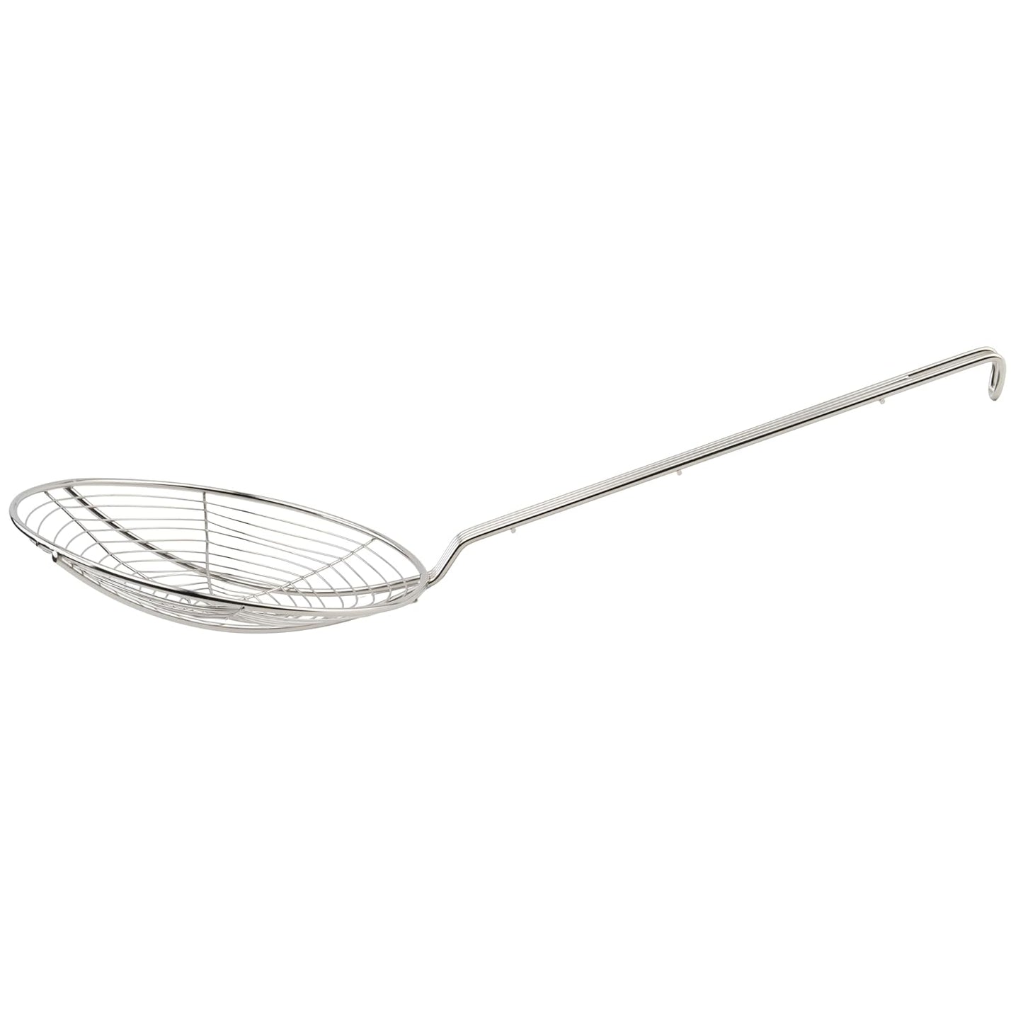 Winco Round Spiral Skimmer, 9-Inch, Nickel