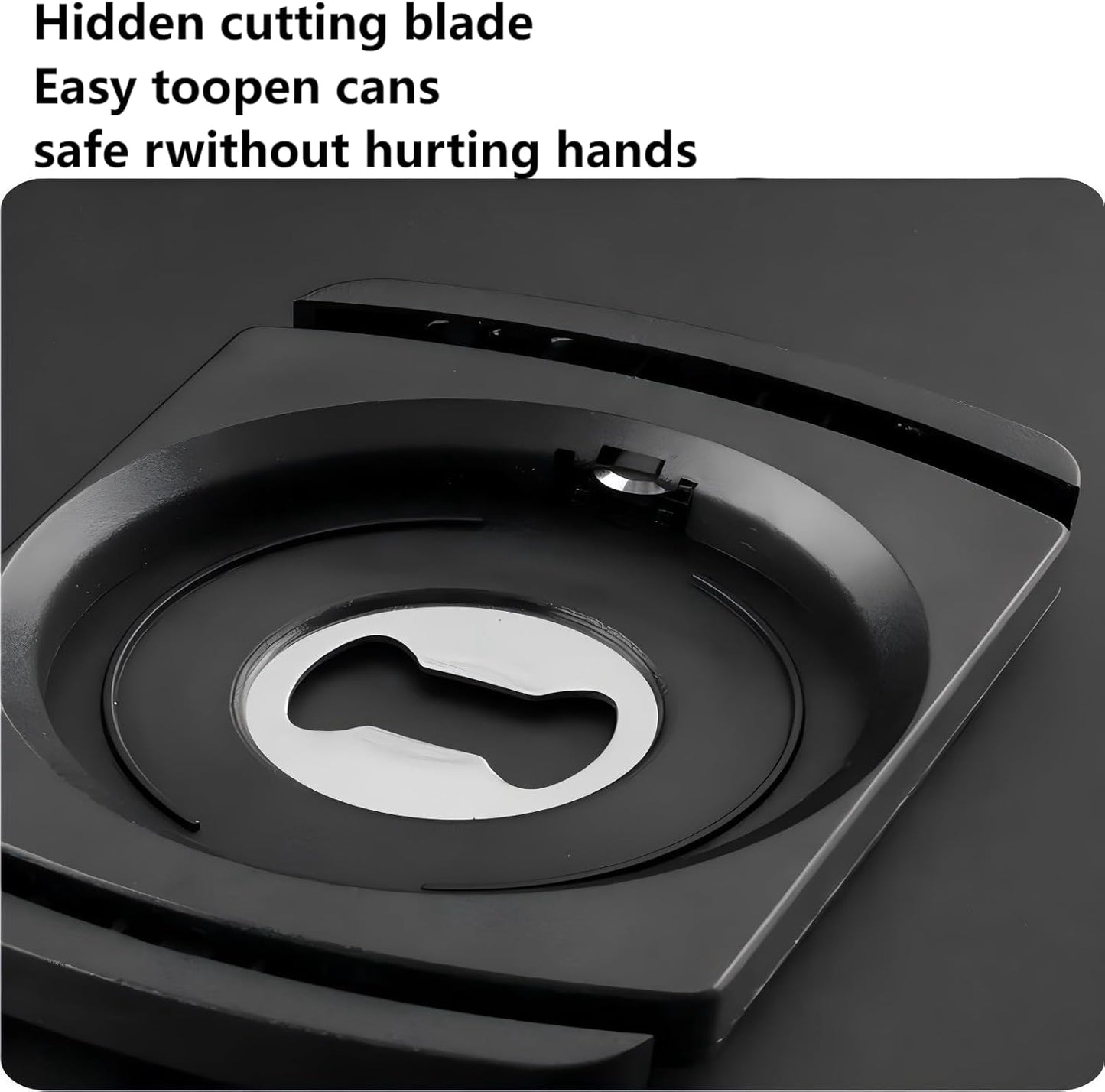 aluminum Can Opener，can top remover，Lid Remover， beer- Soft Edge- soda- can opener，Handheld Safety Manual Can Opener，for 8-19 Oz aluminum Soft Edge Cans, Household Bar Tool（Black）