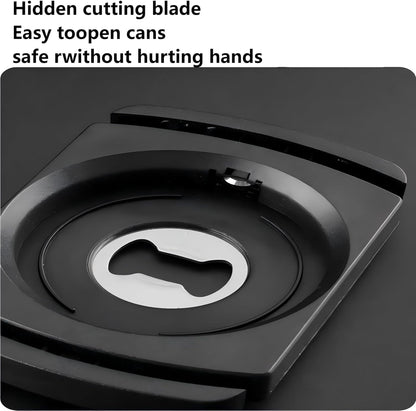 aluminum Can Opener，can top remover，Lid Remover， beer- Soft Edge- soda- can opener，Handheld Safety Manual Can Opener，for 8-19 Oz aluminum Soft Edge Cans, Household Bar Tool（Black）