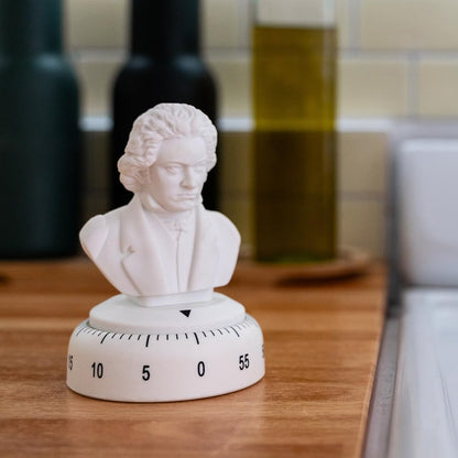 Kikkerland Mozart Timer – Musical Gadget for Home & Kitchen – 60 Minute Windup Timekeeper for Cooking for Music Lovers