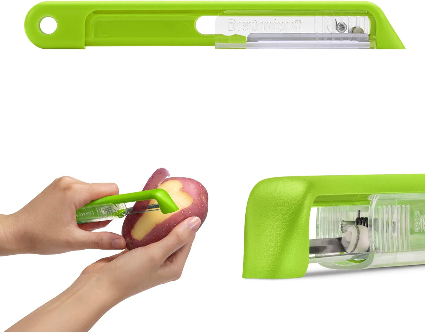 Dreamfarm Sharple Self-Sharpening Vegetable & Food Vertical Speed-Peeler - Red