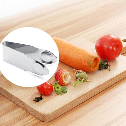 3Pcs Silver Stainless Steel Strawberry Huller Fruit Stem Remover Home Kitchen Tools for Cherry Tomato