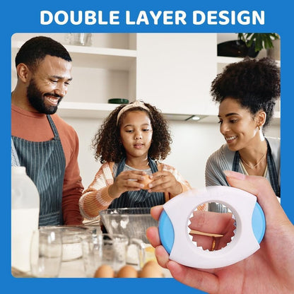 Shell Opener and Cutter - Topper Tool for Boiled Eggs - Quick Peeler for Cooked Tops, Kitchen Scissors Cracker, Separator, Blue Handheld Tool