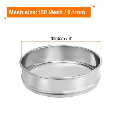 PATIKIL 40 Mesh Lab Sieve, 8" Diameter Test Sieve 304 Stainless Steel Wire Cloth (0.45mm) for Industrial Laboratory - Colors A