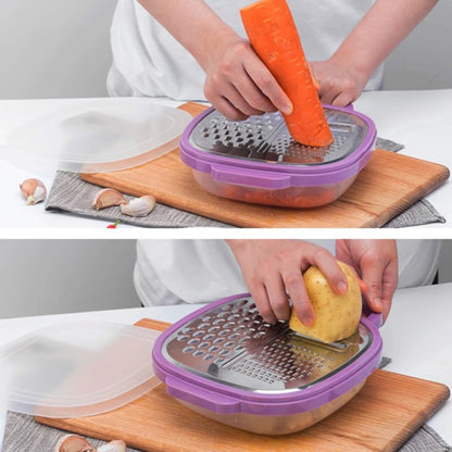Cheese Grater with Container, Cheese Grater with Handle for Kitchen Box