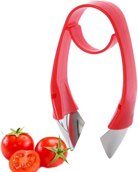 Strawberry Huller Stem Remover, Pineapple Corer Tool, Stainless Steel Tomato Corer and Fruit Veggie Hulling Tool for Pineapple Eyes, Non-Slip Ergonomic Kitchen Gadget for Berry Prep, Baking, Salad