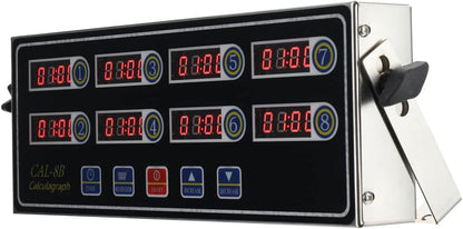8 Channel Digital Kitchen Timer - Commercial Stainless Steel Calculagraph With Loud Alarm for Cooking and Restaurant