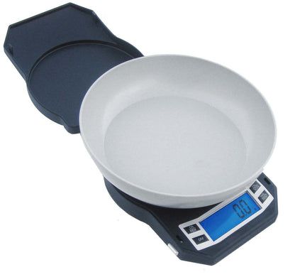 AWS Kitchen Pro 0.1g/0.001oz Precision Food Scale 5kg/11lb Digital Bowl Scale with Tempered Glass, | 2.72L Dishwasher-Safe Bowl, Tare, Timer, Clock & Room Temperature Display | Ultra Cooking Scale