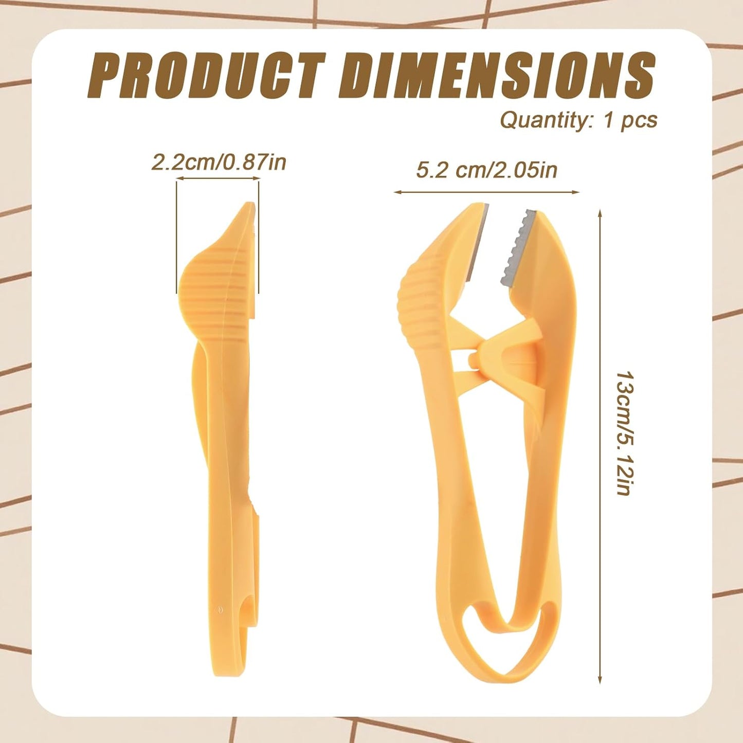 Garlic Peeler, 2025 New Garlic Tweezers with Hanging Hole Manual Peeling Skin Remover Clips Simple Easy Multipurpose Kitchen Clipper Tools for Avoiding Smell on Your Hands (Orange)